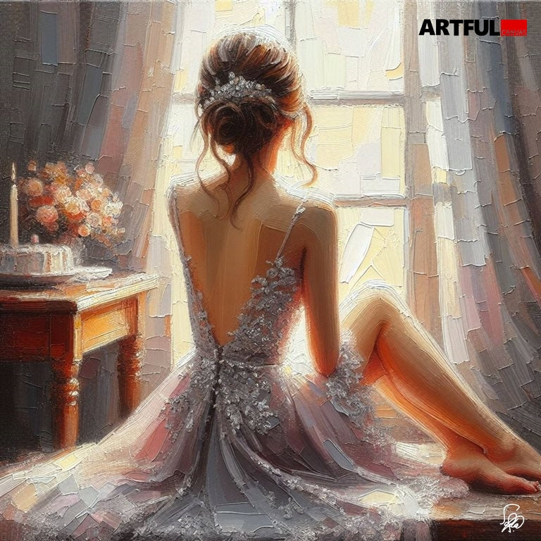 Elegance by the Window - Fine Art Print