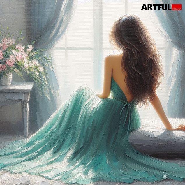 Morning Reverie in Teal - Fine Art Print