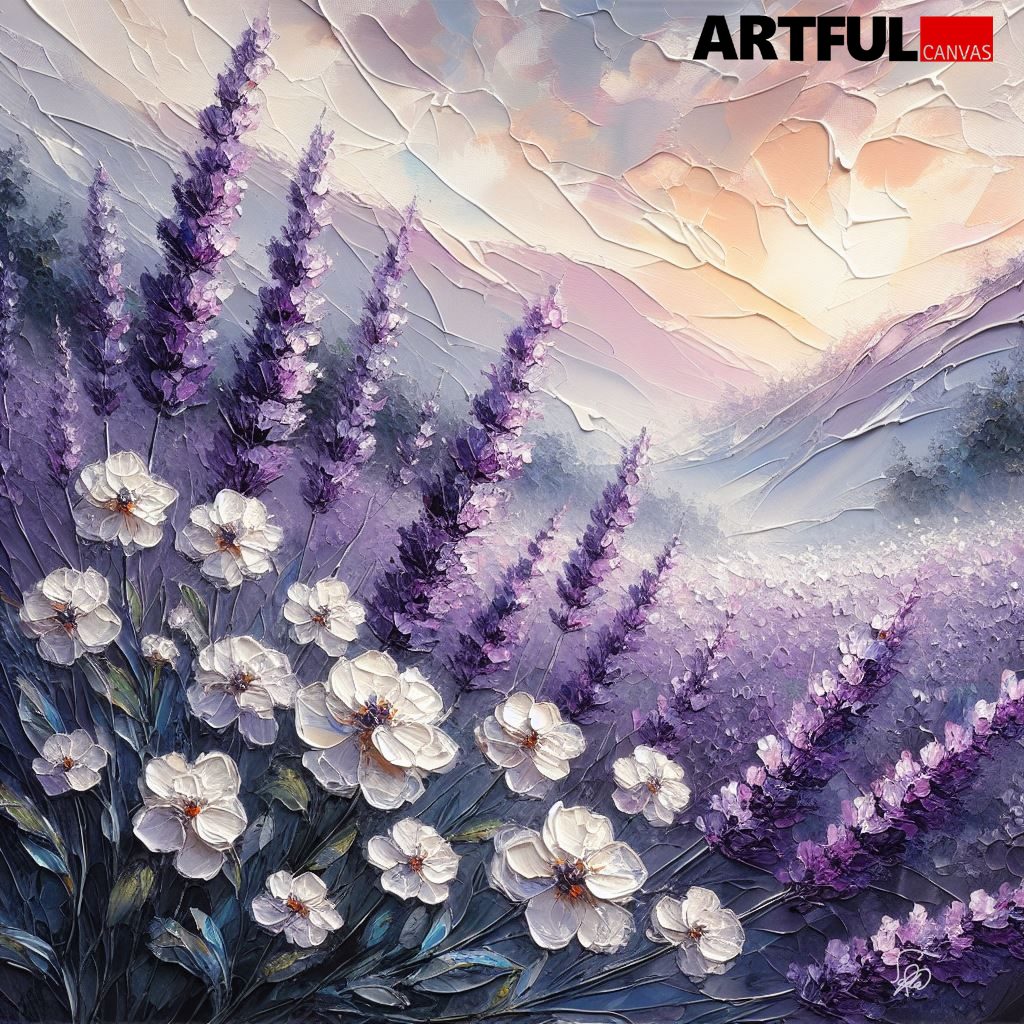 Lavender Fields at Dusk Fine Art Print