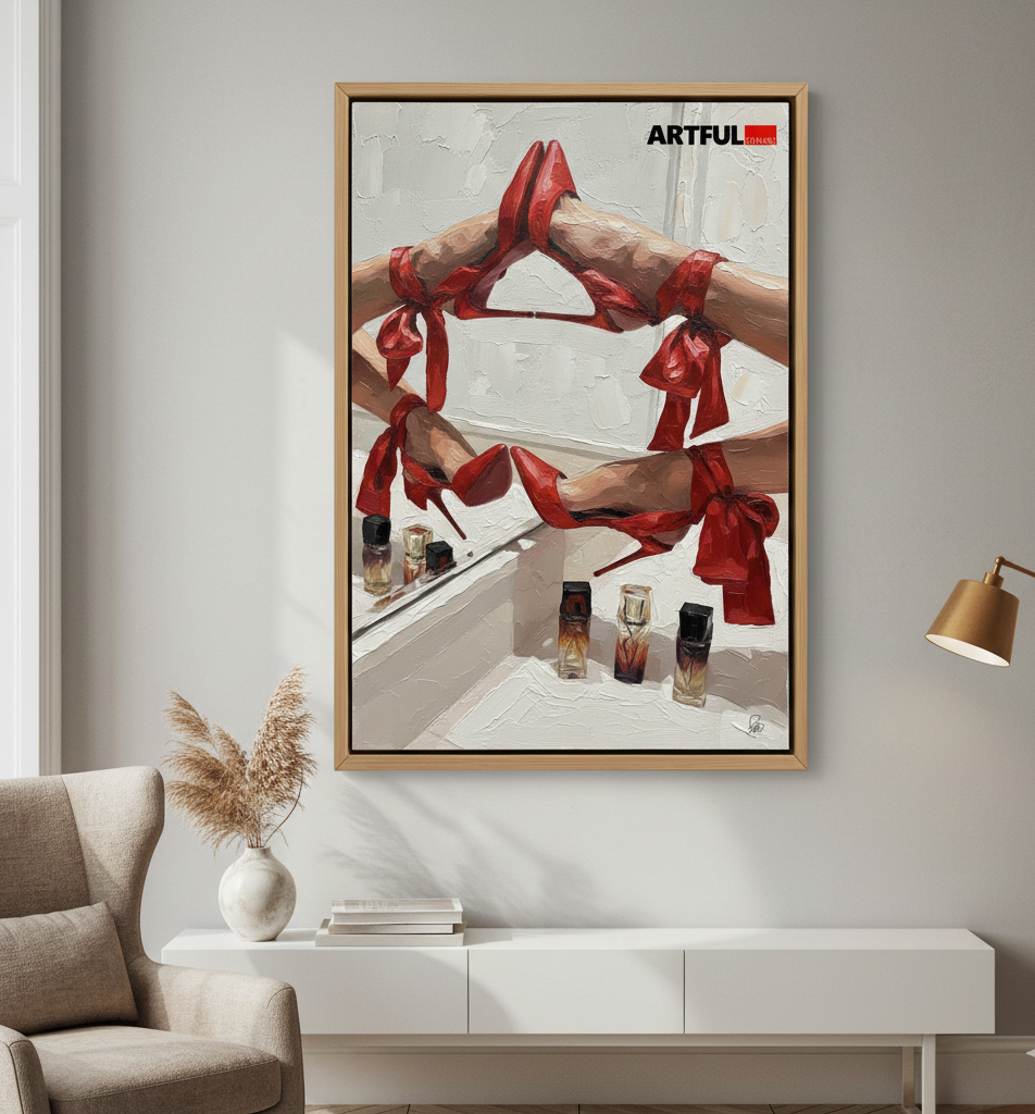 Tied in Red Heel - Fashion & Beauty Art Print