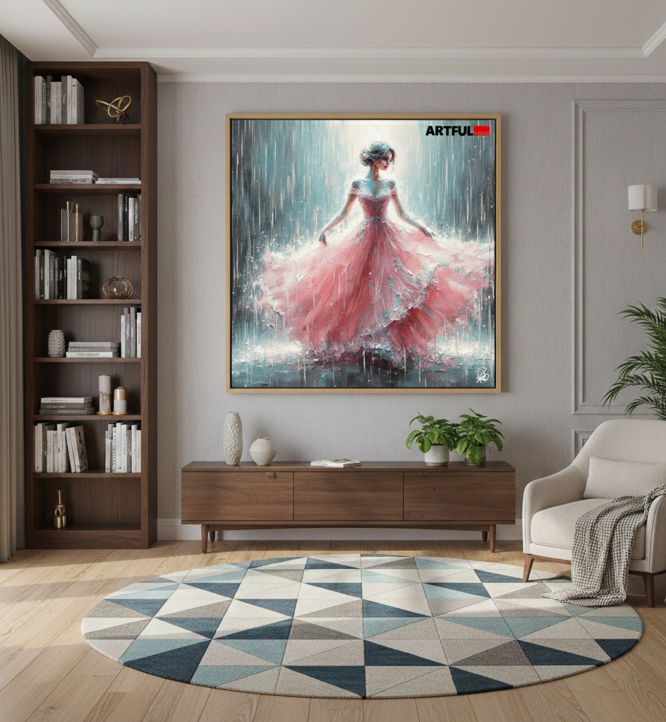 Ethereal Dance in Rain - Art Print