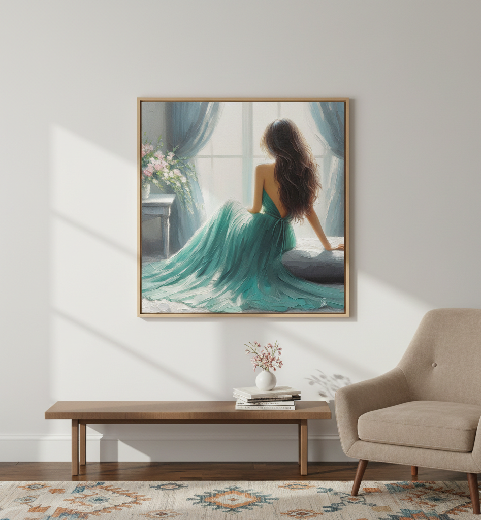 Morning Reverie in Teal - Fine Art Print