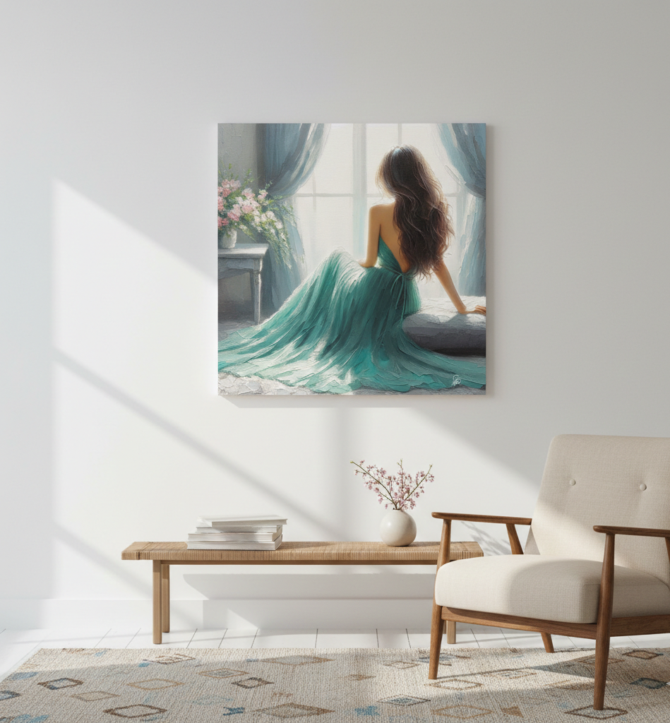 Morning Reverie in Teal - Fine Art Print