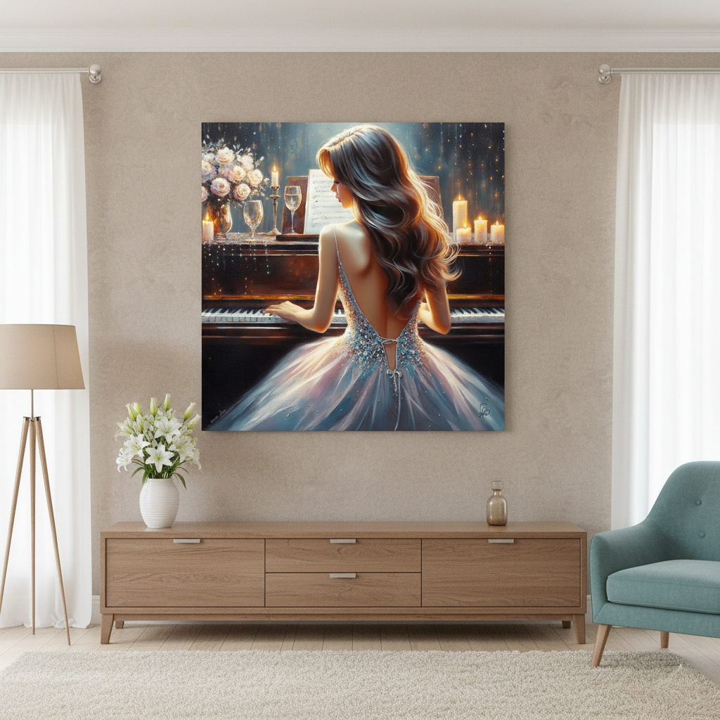 Midnight Sonata - Elegant Piano Art Print