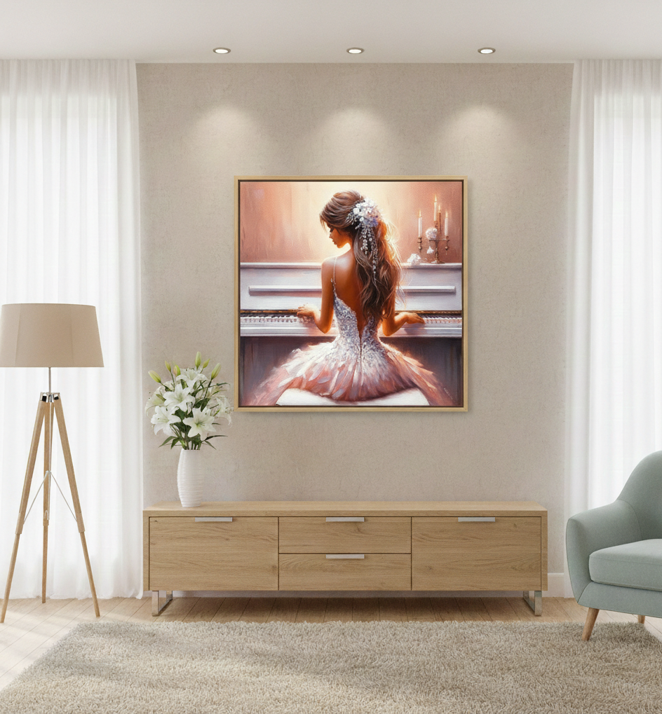 Piano Serenade - Romantic Fine Art Print