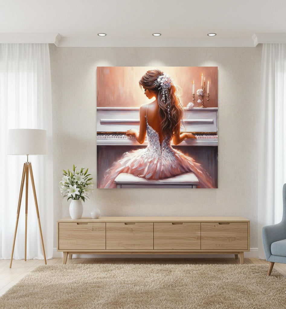Piano Serenade - Romantic Fine Art Print