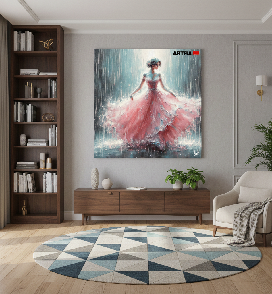 Ethereal Dance in Rain - Art Print