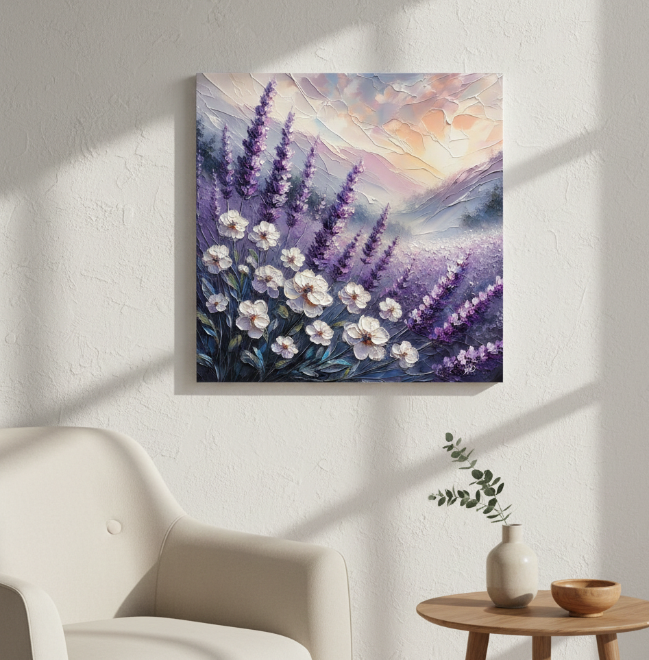 Lavender Fields at Dusk Fine Art Print