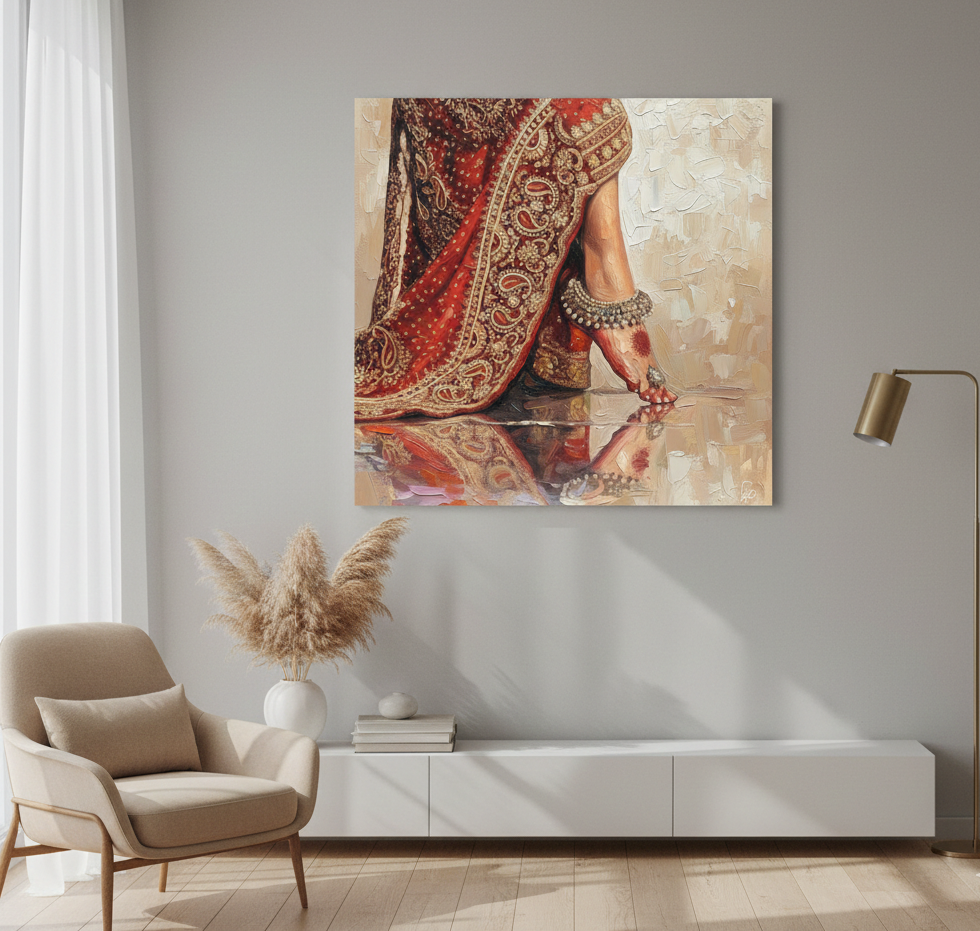 Bridal Elegance - Traditional South Asian Wedding Art Print