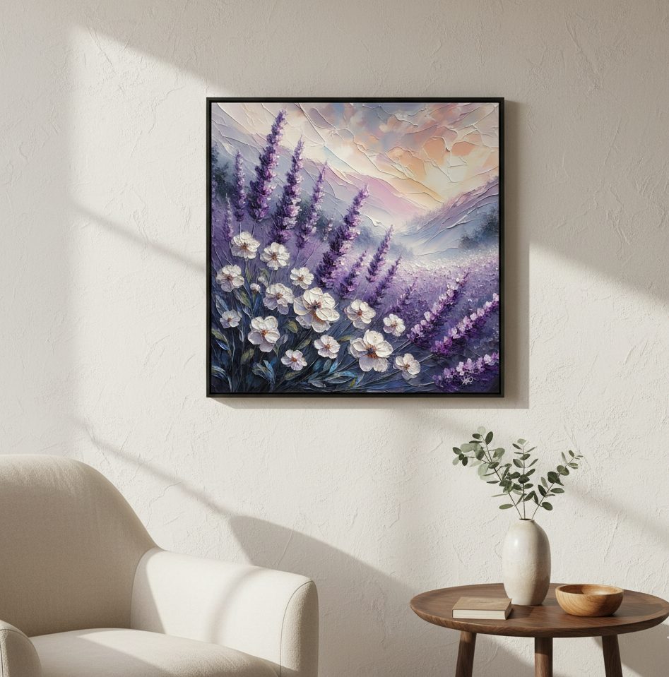 Lavender Fields at Dusk Fine Art Print