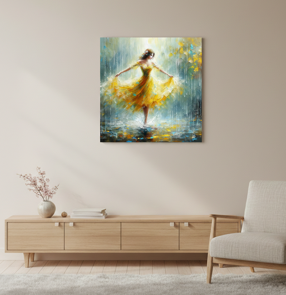 Golden Rain Dance - Impressionist Art Print