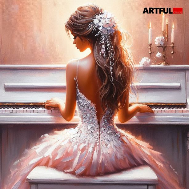 Piano Serenade - Romantic Fine Art Print
