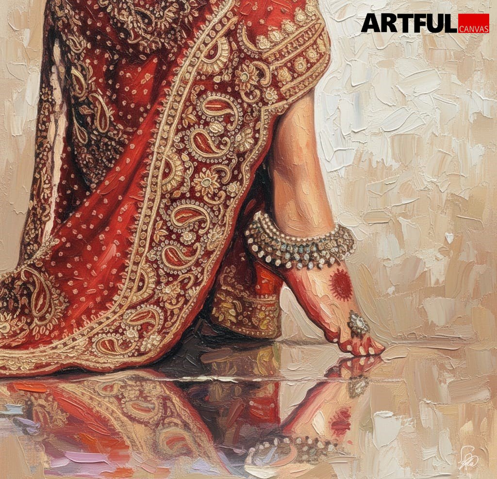 Bridal Elegance - Traditional South Asian Wedding Art Print