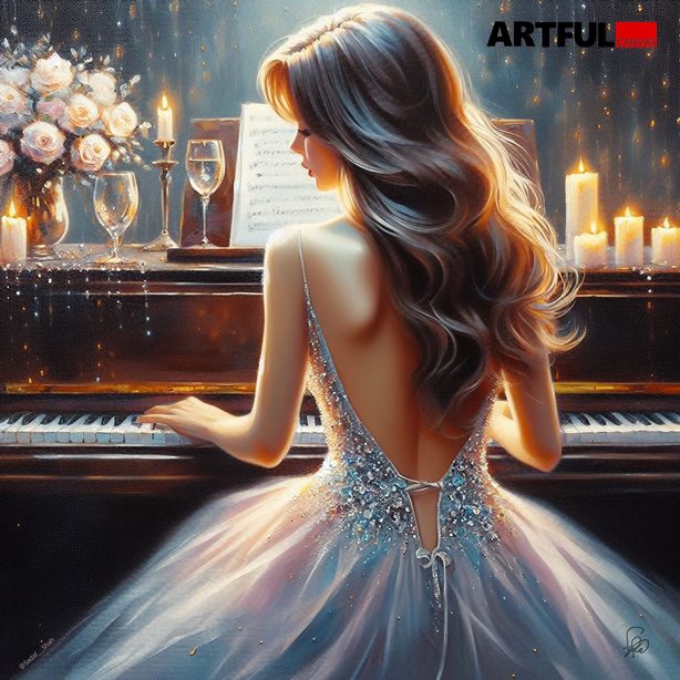 Midnight Sonata - Elegant Piano Art Print