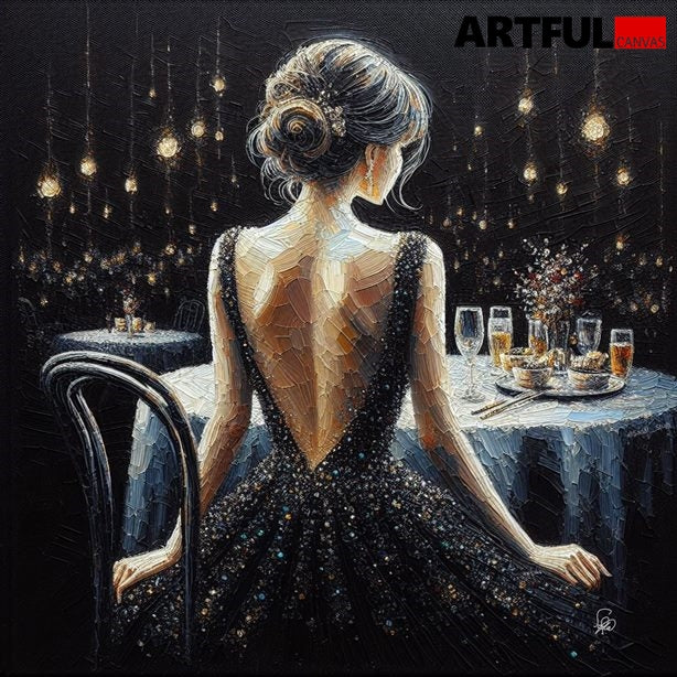 Starlit Elegance - Glamorous Evening Art Print